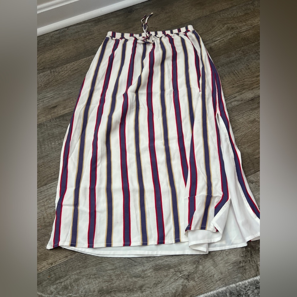 Privacy Please Striped Multicolor Maxi Skirt